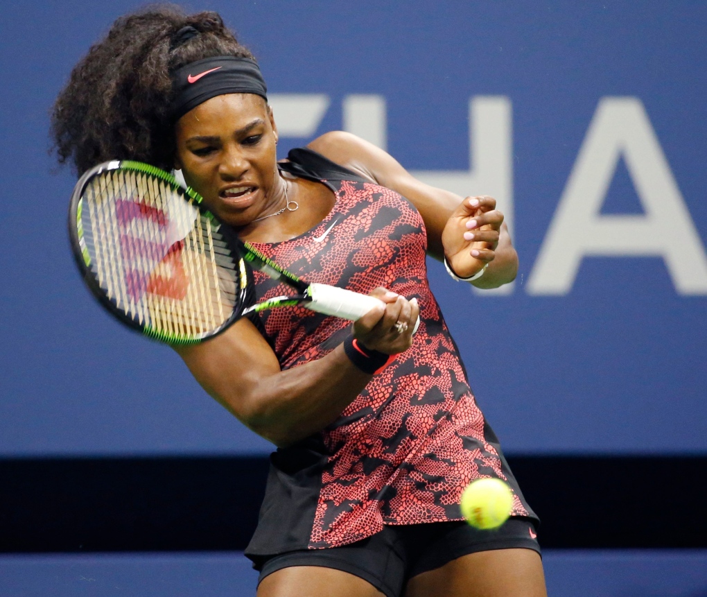 Serena Williams at 1st round U.S Open match 