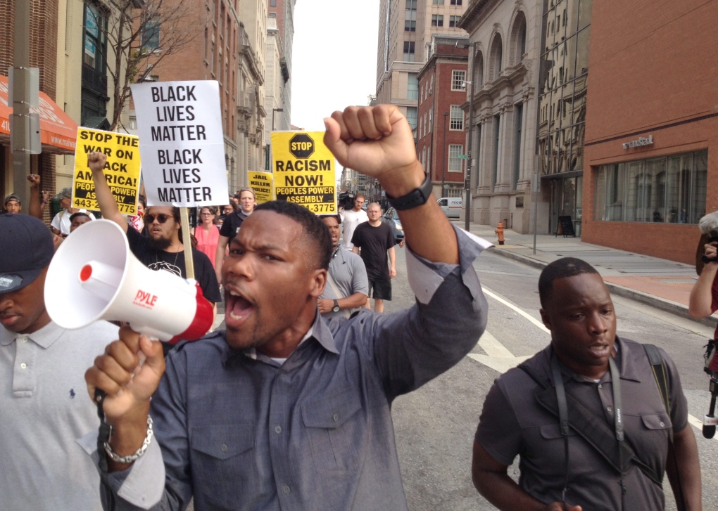 Protesters at Freddie Gray court hearing