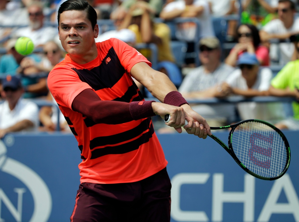 Milos Raonic at second round of U.S. Open 