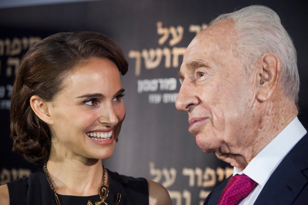 Natalie Portman with Shimon Peres