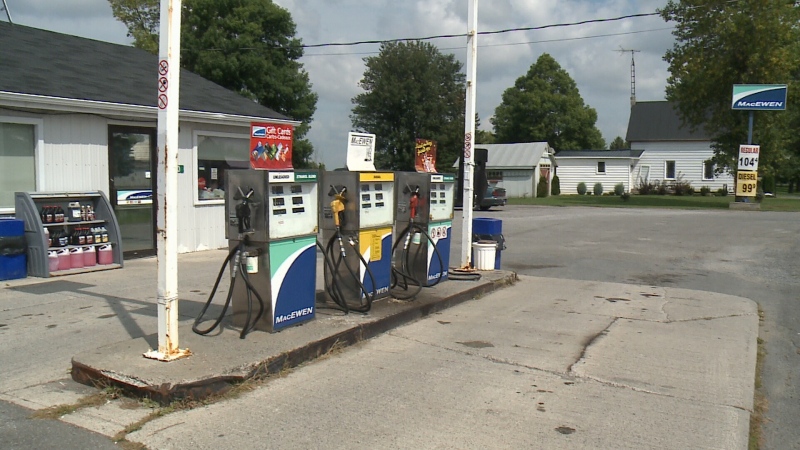 The local, and only, gas station in Finch, Ontario. Sep. 3, 2015