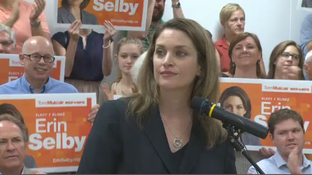 Erin Selby announces on Sept. 4, 2015 that she will run for the federal NDP in the election.