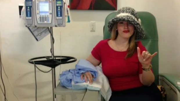 While away from her flight attendant job with WestJet, Michelle 'Red Lips' Malone wore bright makeup and big hair everywhere, even throughout her cancer treatments