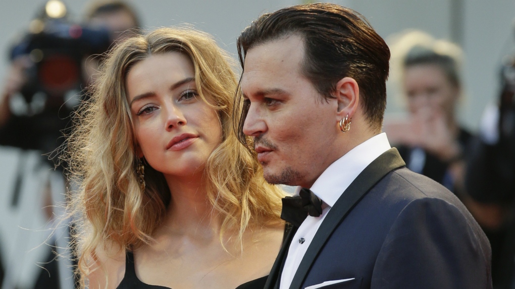 Johnny Depp and Amber Heard at film premiere