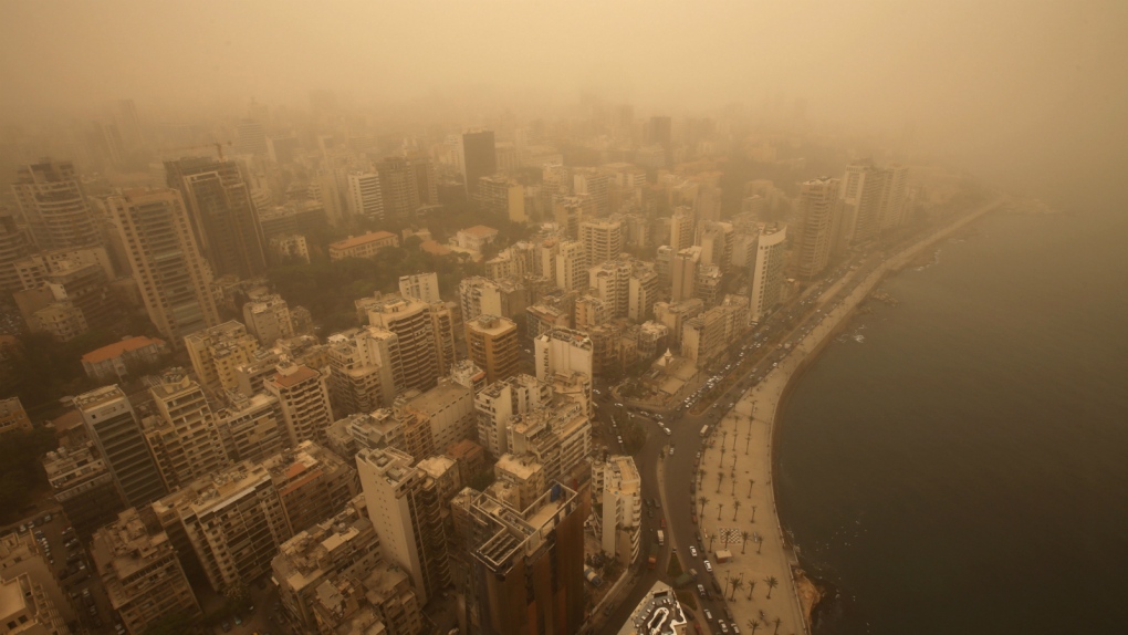 Unseasonal sandstorm hits Lebanon and Syria
