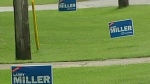 CTV London: Tory candidate's signs decimated