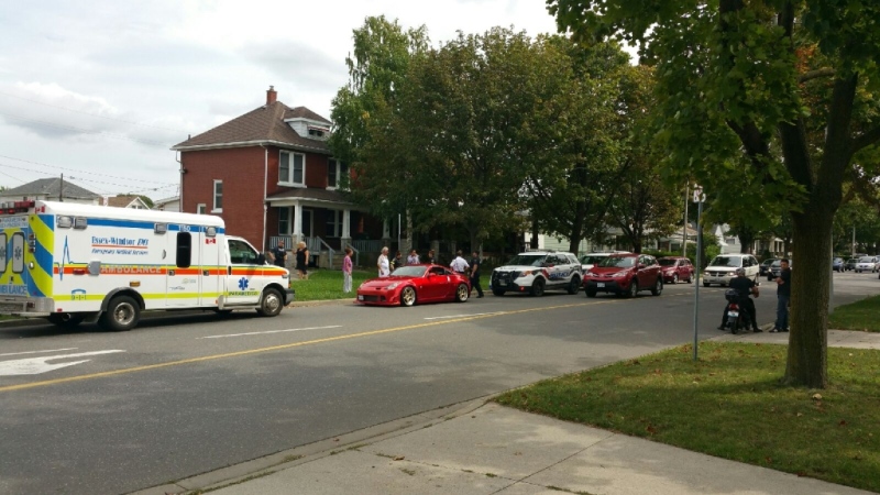 Windsor police investigate after reports of gun shots fired at Howard and Erie in Windsor, Ont., on Wednesday, Sept. 9, 2015. (Courtesy Sonny Borrelli)