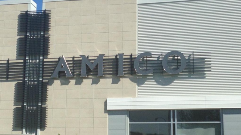 The logo for Amico Infrastructures Inc. of Oldcastle. Ont., on Thursday, Sept. 10, 2015. (Rich Garton / CTV Windsor) 