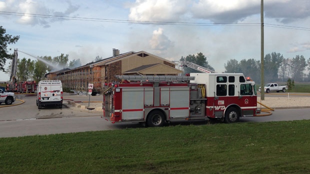 Fire crews responded to a fire at the Super 8 Motel on Niakwa Road East.

