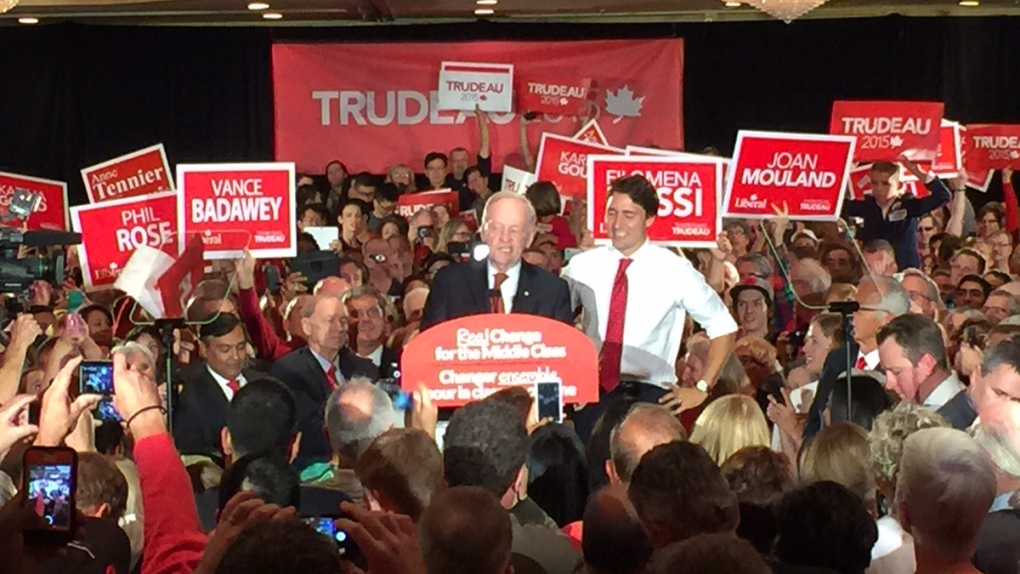 Jean Chretien with Liberal Leader Justin Trudeau