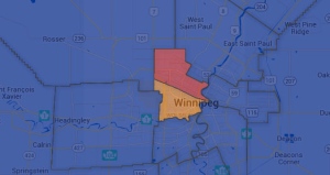 Winnipeg and Region Riding Map Election 2015