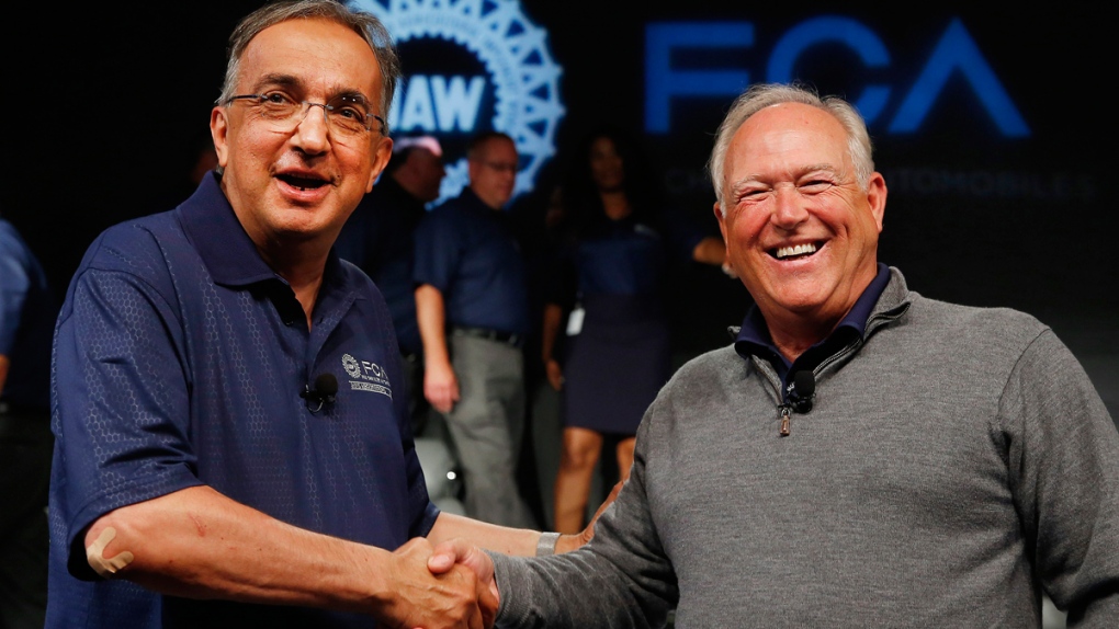 Sergio Marchionne, left, with Dennis Williams