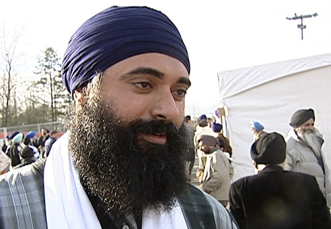 Randheer Singh is a member of a Sikh Youth slate that hopes to lead a new executive at the Guru Nanak Temple in Surrey, B.C. Nov. 23, 2008.
