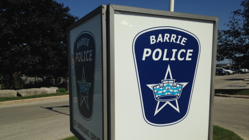 A sign for the Barrie Police Service can be seen in Barrie, Ont. on Tuesday, Sept.15, 2015. (Geoff Bruce/ CTV Barrie)