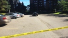 Police tape surrounds the scene of Ottawa's sixth homicide of 2015 on Jasmine Crescent.