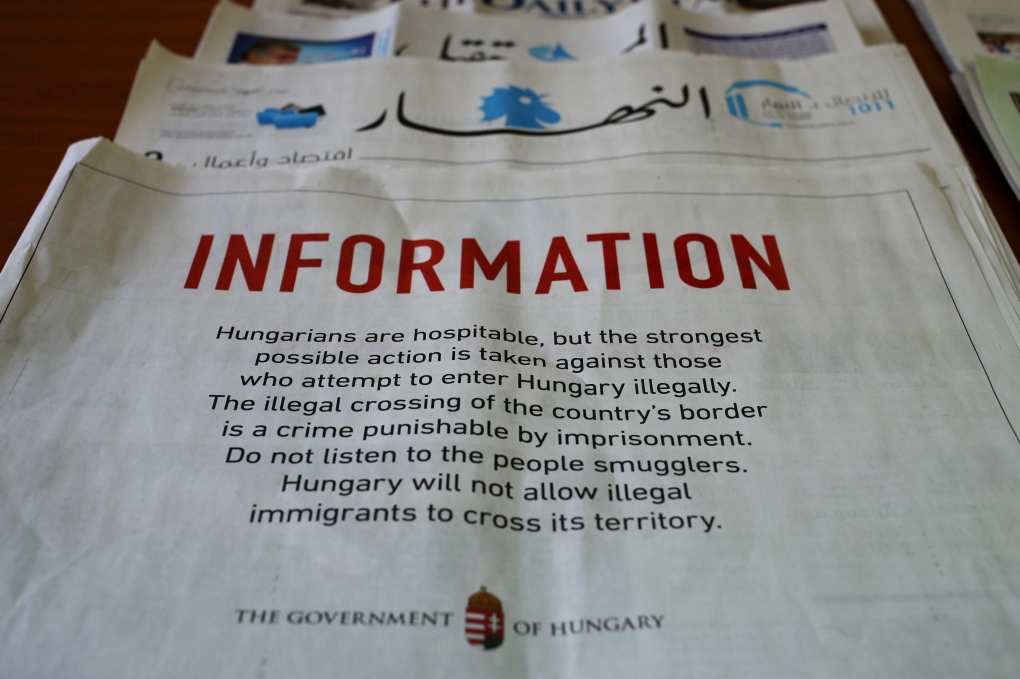 Hungarian migrant ad