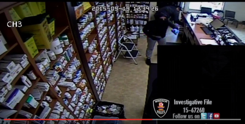 Windsor police are asking for help identifying suspects after a pharmacy robbery. (Courtesy Windsor police)