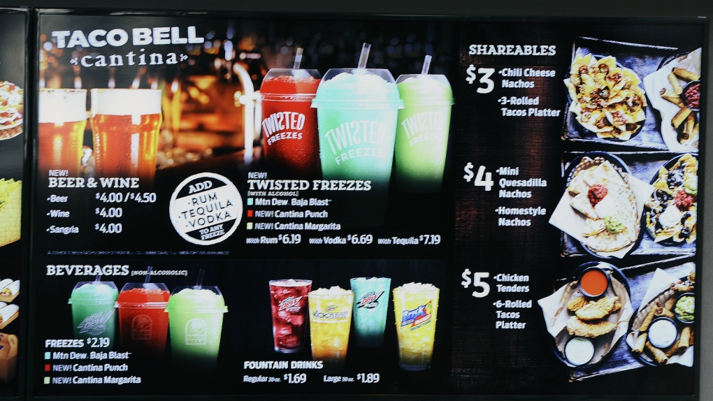Alcohol for sale in Chicago Taco Bell
