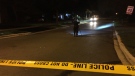 Police tape blocks the scene of a fatal stabbing in Toronto on Tuesday, Sept. 22, 2015. (Michael Nguyen)