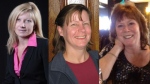 Anastasia Kuzyk, Nathalie Warmerdam and Carol Culleton are pictures in this composite photo. (Point2 Homes, Genevieve Way, Facebook)