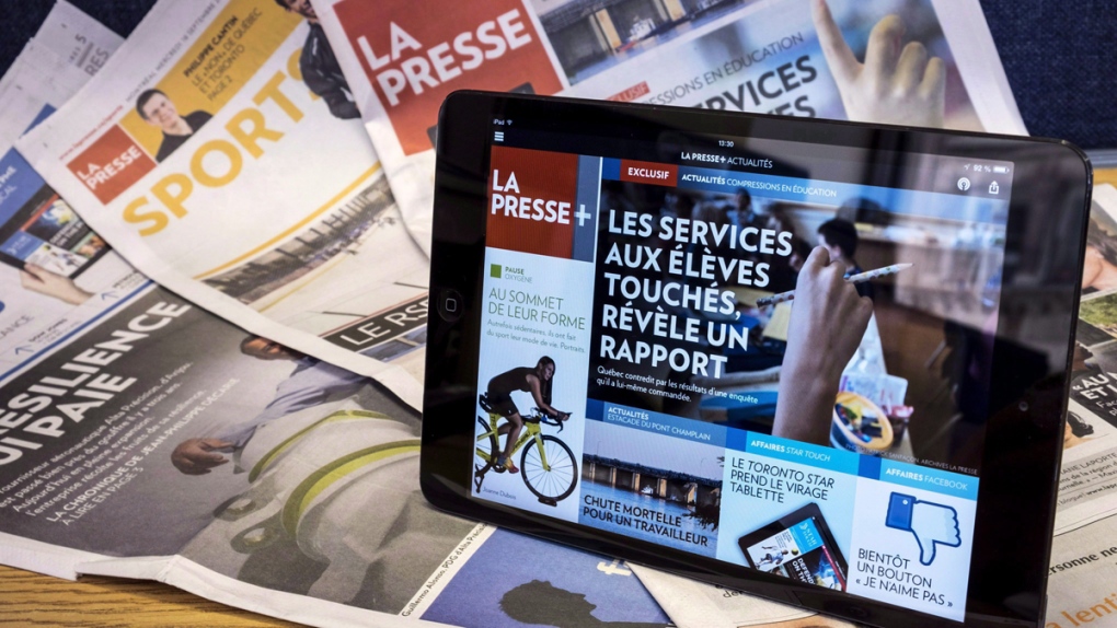 Digital and print editions of La Presse