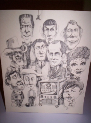 A cartoon sketch of some old TV shows on CKVR. (Submitted by Cheryl Hickey)