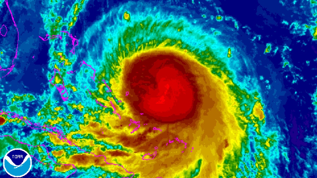 Hurricane Joaquin near the Bahamas