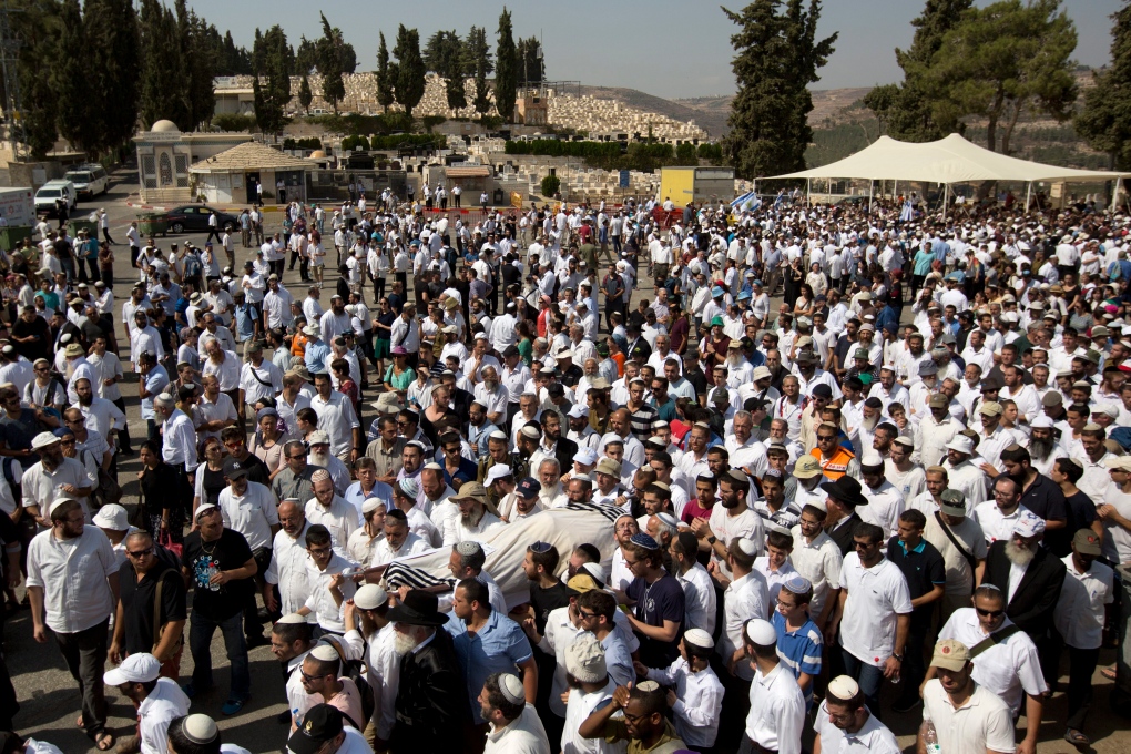 Israeli funerals for stabbing victims - Oct. 4