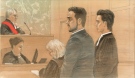 Agustin Alexander Caruso is shown in a court sketch from Oct. 5. Caruso 25, was charged with second-degree murder in the 2009 death of Christopher Skinner, 27.