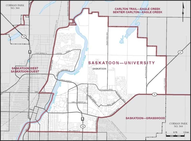 Saskatoon--University Map