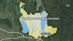 The Selkirk–Interlake–Eastman riding is between Lake Manitoba (west) and Lake Winnipeg (east). The area between the lakes extends south to take in the City of Selkirk and some Winnipeg suburbs.