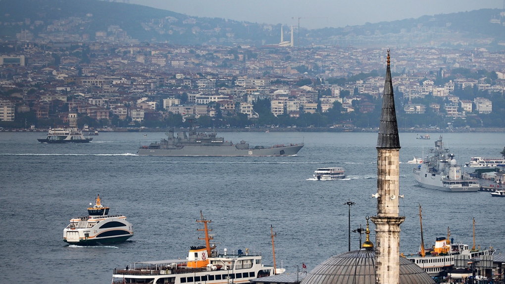 Russian warship in Istanbul