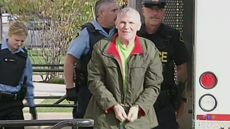 Boris Panovski, accused in the shooting death of Don Frigo and of injuring his wife, arrives at the courthouse in Goderich, Ont. on Wednesday, Oct. 7, 2015. (Scott Miller / CTV London)