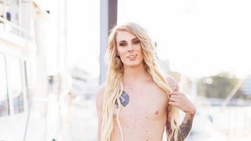 Courtney Demone, 24, is transgender and says she'll be posting topless photographs of herself to Facebook as she transitions to expose what she calls a "double standard" on the social media site. Oct. 7, 2015. (Courtesy Courtney Demone)