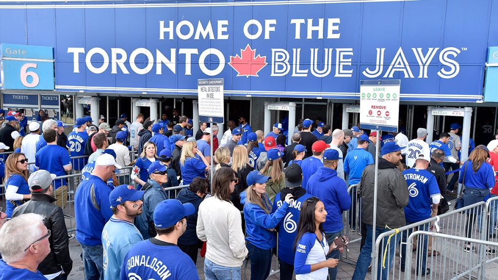 Fans arrive for game one