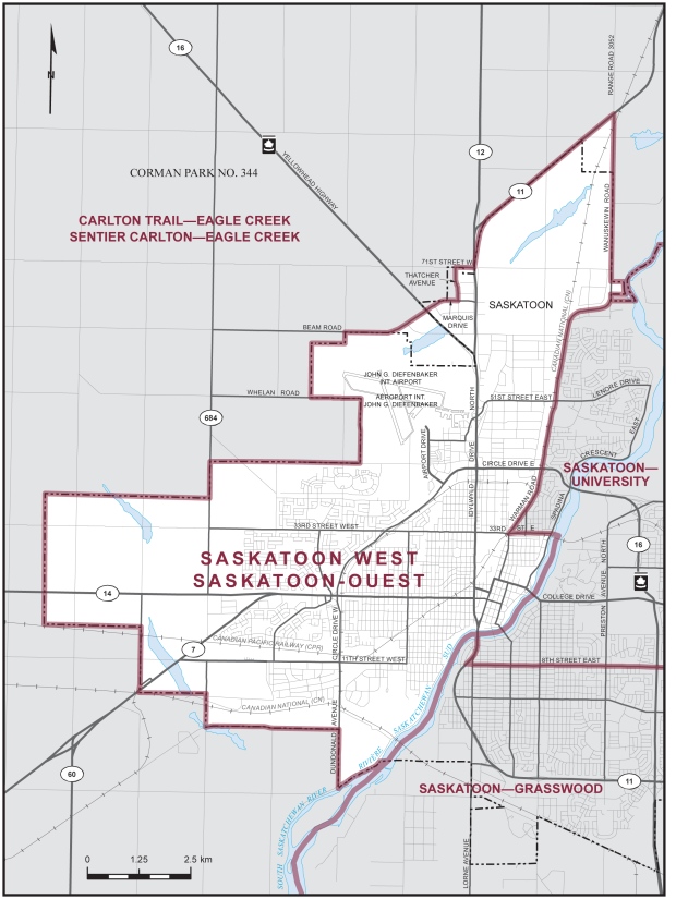 Saskatoon West Map