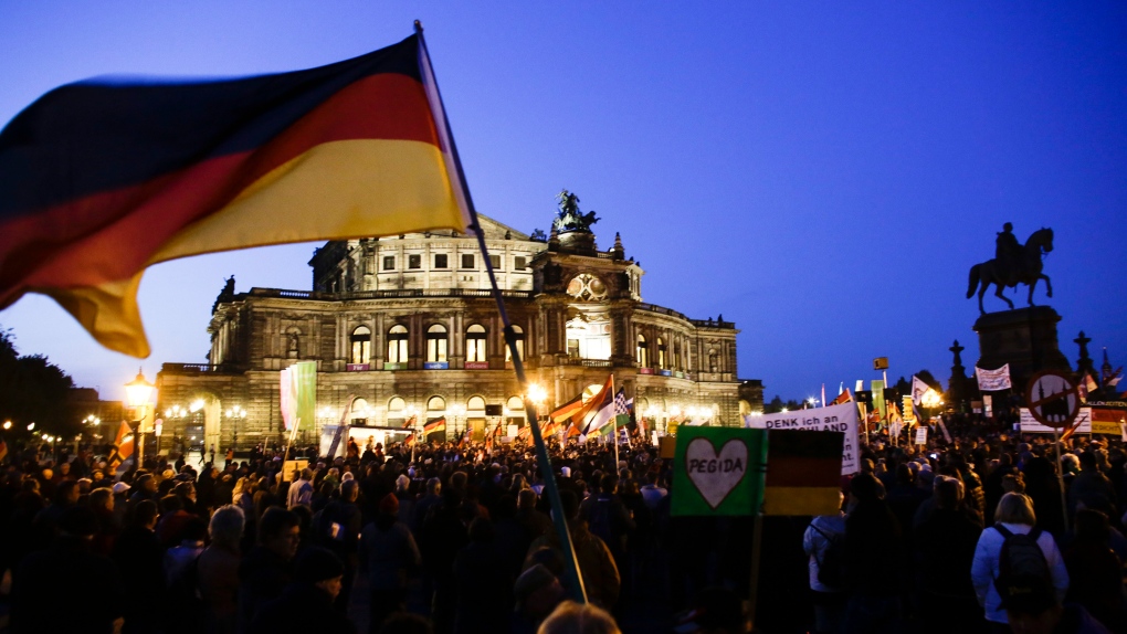 Anti-Islam protest in Dresden, Germany