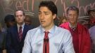 Liberal Leader Justin Trudeau speaks during a campaign stop in Toronto, Tuesday, Oct. 13, 2015.