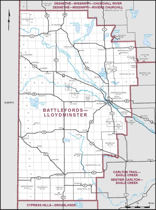 Battlefords-Lloydminster Map