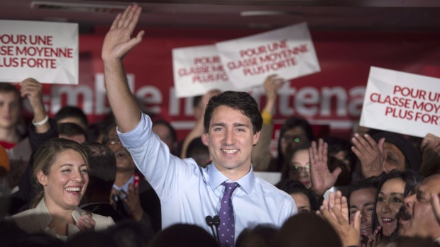Justin Trudeau at campaign rally