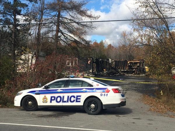 Officials say a fire that destroyed a family home in Greely Oct. 18, 2015 is being considered "suspicious" (Jody Buschlen/CTV Ottawa).