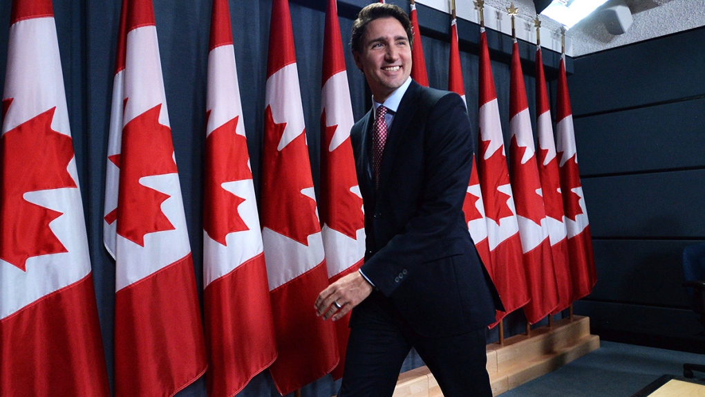 Prime Minister-designate Justin Trudeau smiles