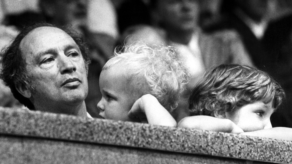 Pierre Trudeau with sons Sacha and Justin