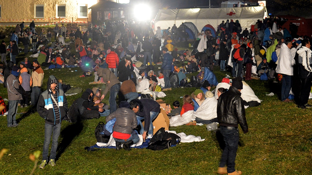 Migrants at Germany-Austria border