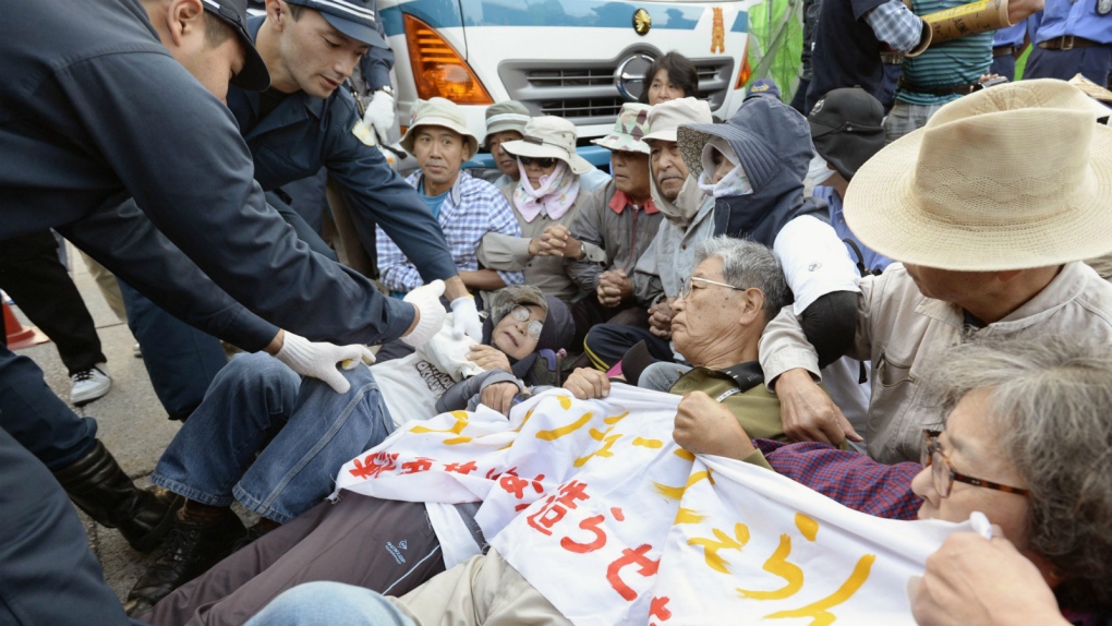 Protests over Okinawa base construction