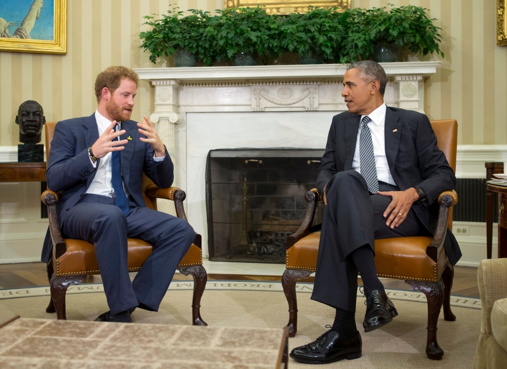 Barack Obama meets Britain’s Prince Harry