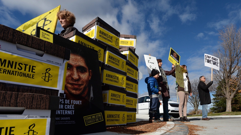 Raif Badawi rally at Embassy of Saudi Arabia
