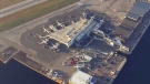 Billy Bishop Toronto City Airport is seen from the CTV News chopper on Tuesday, Oct. 3, 2015. 