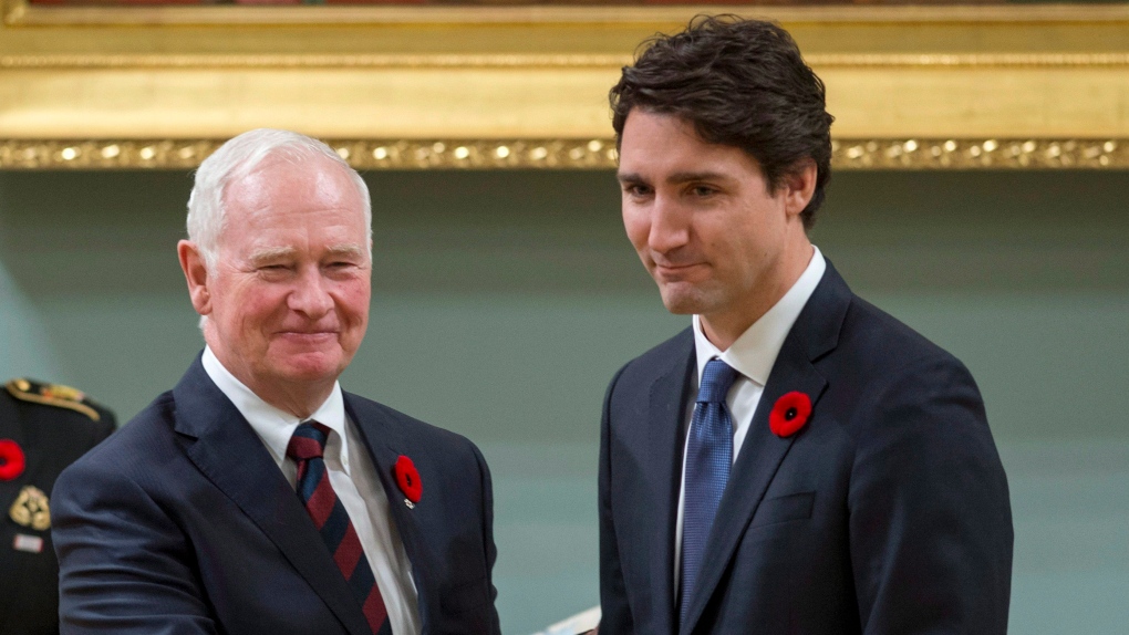 PM Justin Trudeau and Gov. Gen Johnston