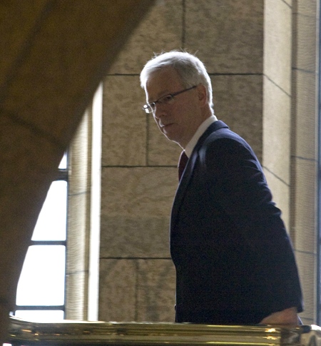 Liberal Leader Stephane Dion walks back up to his office after Parliament was prorogued, in Ottawa, Thursday, Dec. 4, 2008. (Fred Chartrand / THE CANADIAN PRESS)